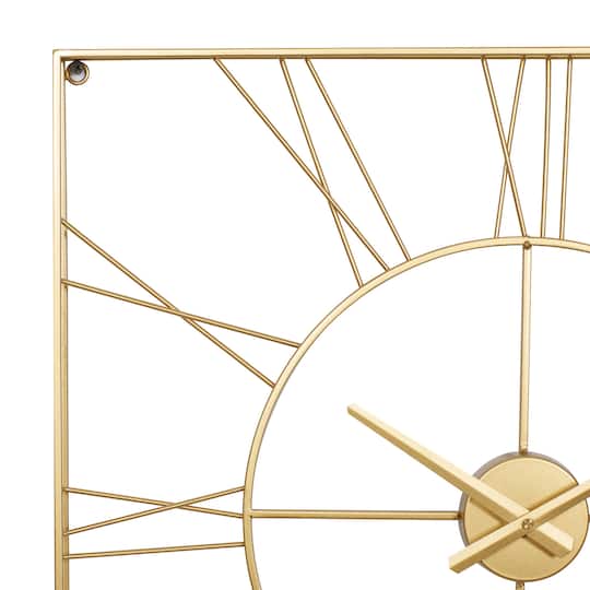 CosmoLiving by Cosmopolitan 24" Metal Square Wall Clock
